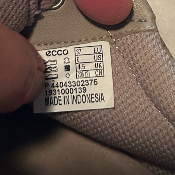 ECCO Women's Taupe Leather Sneakers - Picture 6 of 6